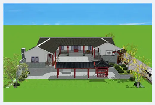 农村自建房 | 四合院别墅设计图，别致中式风这里有！ | 农村自建房