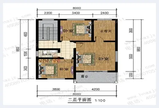 自建房 | ​8米×10米农村自建房设计图，小户型也有大气派 | 自建房