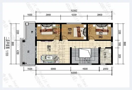 自建房学堂 | ​8米×12米新农村自建房设计图，经济又实用，赶紧收藏 | 自建房学堂