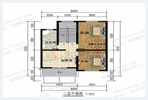 自建房 | ​8米×10米农村自建房设计图，小户型也有大气派 | 自建房