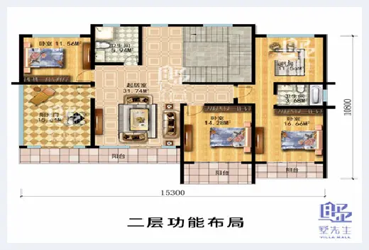 自建房学堂 | 农村二层半别墅设计图，第四款仅28万！ | 自建房学堂