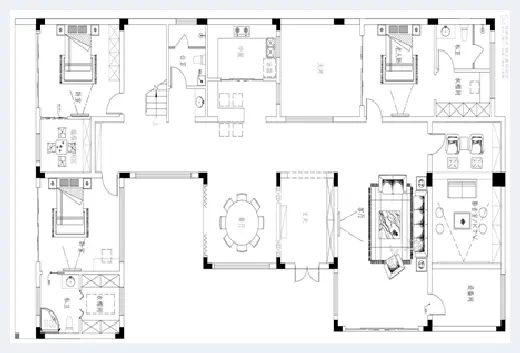 城市自建房 | ​中式别墅二层设计图纸，这里有农村最好看的两层楼 | 城市自建房