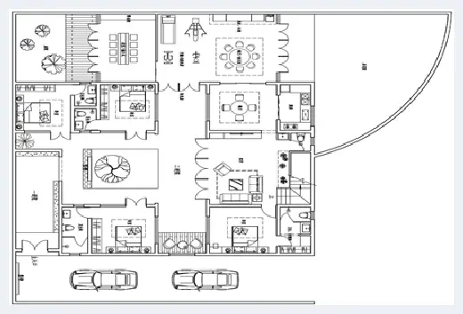 城市自建房 | ​二层三合院新中式别墅设计图，别致简约，赶紧收藏了 | 城市自建房