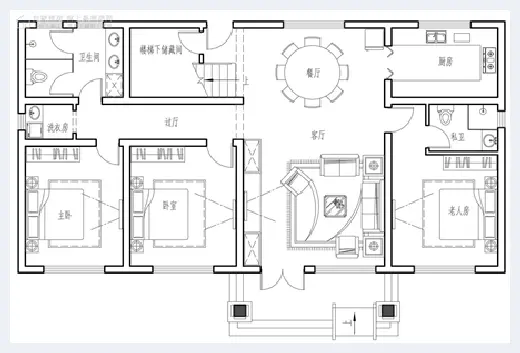 自建房学堂 | 新中式二层别墅设计图纸分享，新农村就该这么建！ | 自建房学堂
