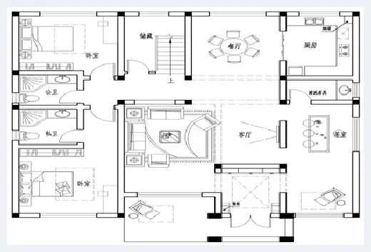 自建房学堂 | 新中式二层别墅设计图纸分享，新农村就该这么建！ | 自建房学堂
