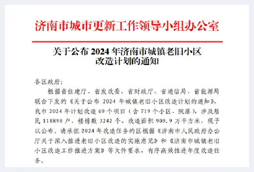 自建房常识 | 2024年济南旧改计划公布，涉及这69个片区！ | 自建房常识