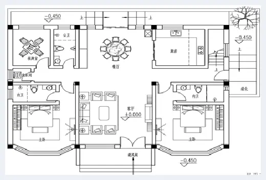 自建房学堂 | ​二层半带车库别墅图纸推荐，含全套施工图纸，看中了就建房！ | 自建房学堂