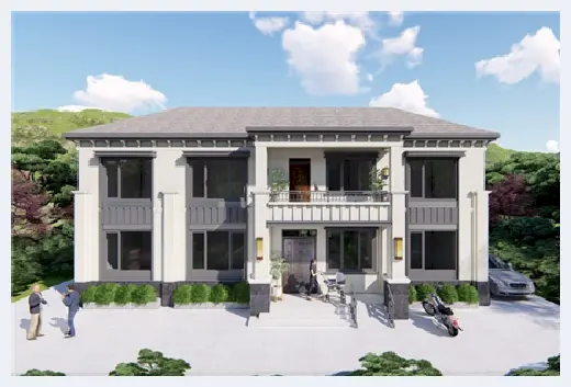 自建房学堂 | 新中式二层别墅设计图纸分享，新农村就该这么建！ | 自建房学堂