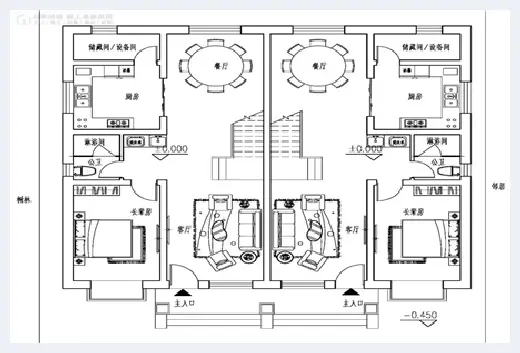 自建房教程 | ​适合兄弟建的农村双拼别墅设计图，分分钟秒杀其他小别墅 | 自建房教程