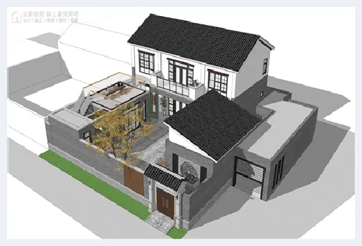 自建房学堂 | 新中式二层别墅设计图纸分享，新农村就该这么建！ | 自建房学堂