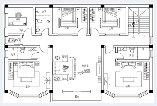 自建房学堂 | ​二层半带车库别墅图纸推荐，含全套施工图纸，看中了就建房！ | 自建房学堂