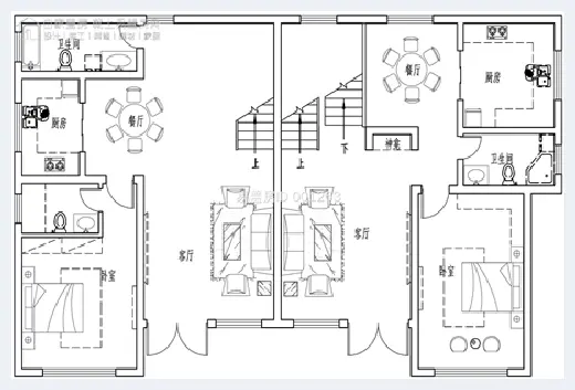 自建房知识 | ​5款双拼别墅设计图，兄弟俩的建房首选 | 自建房知识