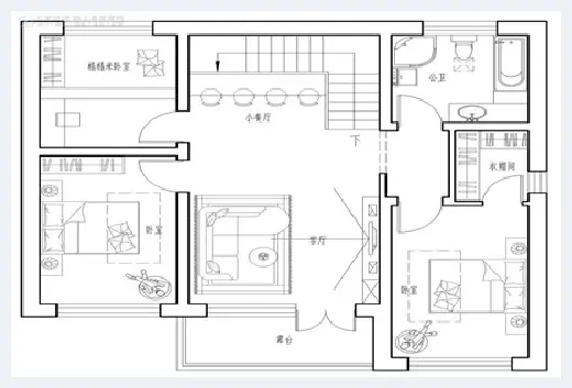 自建房学堂 | 二层砖混结构别墅图纸，露台加车库设计，农村建房必选！ | 自建房学堂