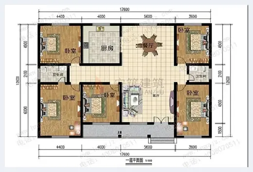 自建房学堂 | 农村一层别墅设计图，第四套16万就能建好 | 自建房学堂