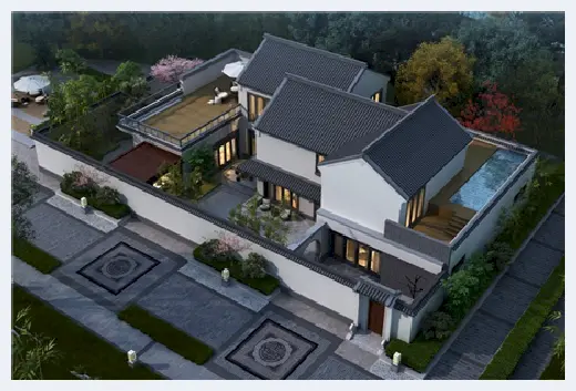 自建房科普 | ​中式别墅图纸设计图分享，最美宅院都在这 | 自建房科普