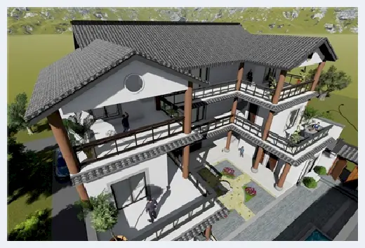 自建房科普 | ​中式别墅图纸设计图分享，最美宅院都在这 | 自建房科普