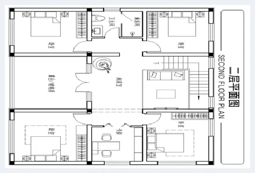 城市自建房 | ​中式别墅二层设计图纸，这里有农村最好看的两层楼 | 城市自建房