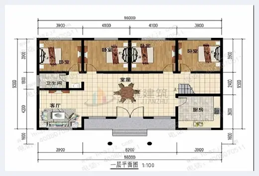 自建房学堂 | 农村一层别墅设计图，第四套16万就能建好 | 自建房学堂