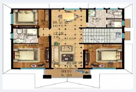 自建房资料 | 110平米新农村自建房设计图，带露台的设计，实用又美观！ | 自建房资料