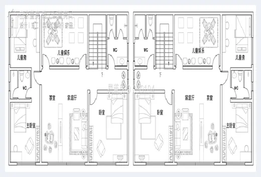 自建房指南 | 二层双拼别墅设计图纸大全，兄弟俩合建首选 | 自建房指南