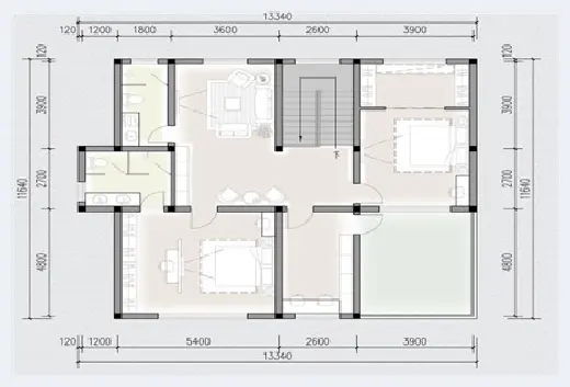 自建房学堂 | 二层砖混结构别墅图纸，露台加车库设计，农村建房必选！ | 自建房学堂