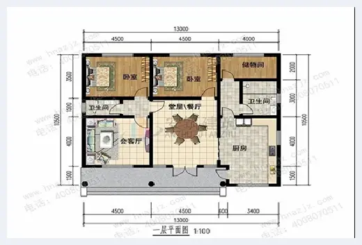 自建房学堂 | 农村一层别墅设计图，第四套16万就能建好 | 自建房学堂