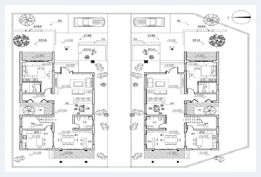 自建房指南 | 二层双拼别墅设计图纸大全，兄弟俩合建首选 | 自建房指南