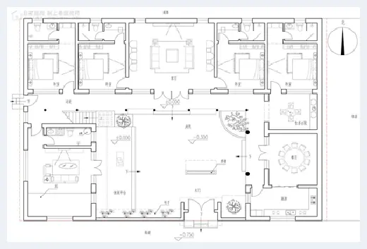 自建房学堂 | 农村一层别墅设计图纸，25万就能建，还带庭院和天台！ | 自建房学堂