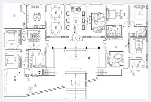 城市自建房 | ​二层三合院新中式别墅设计图，别致简约，赶紧收藏了 | 城市自建房