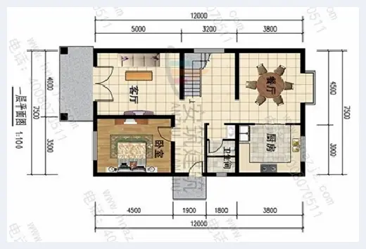 自建房学堂 | ​8米×12米新农村自建房设计图，经济又实用，赶紧收藏 | 自建房学堂