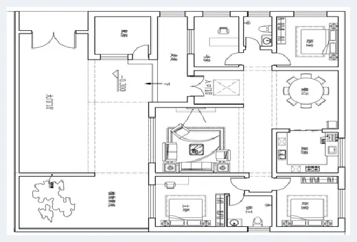 自建房学堂 | 农村一层别墅设计图纸，25万就能建，还带庭院和天台！ | 自建房学堂