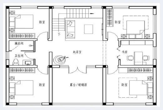 自建房教程 | 中式别墅二层设计图纸推荐，简约低调，值得拥有！ | 自建房教程